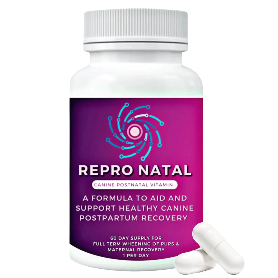 Horizon Animal Care Canine Postnatal and Postpartum Vitamin Capsules for Dogs - 60-Day Supply- Aid in Full-Term Maternal Recovery Improve Health After Birth -ReproNatal™ Dog Supplement