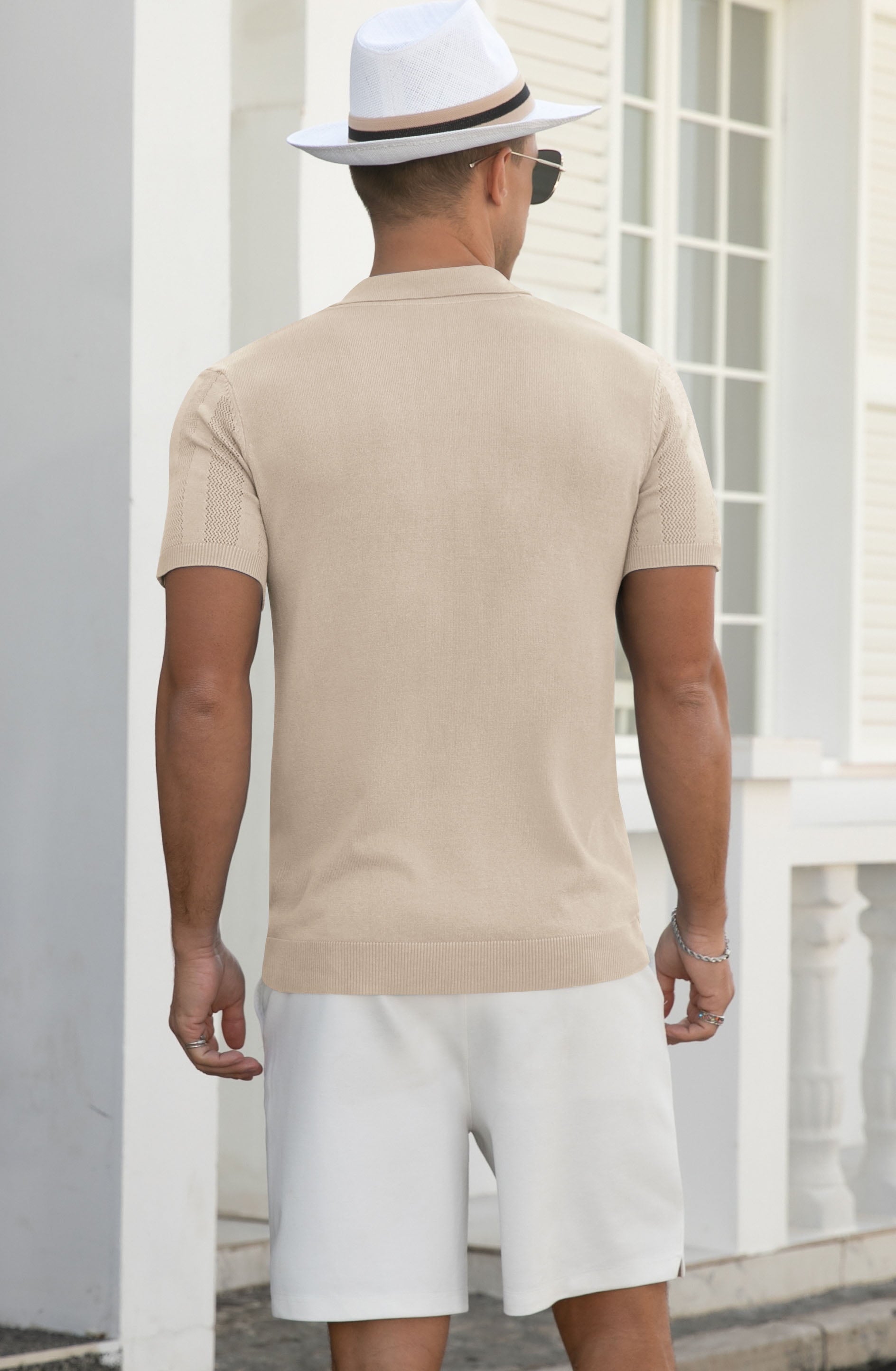 Mens Casual Button down Shirt Summer Short Sleeve Cuban Vacation Beach Shirts