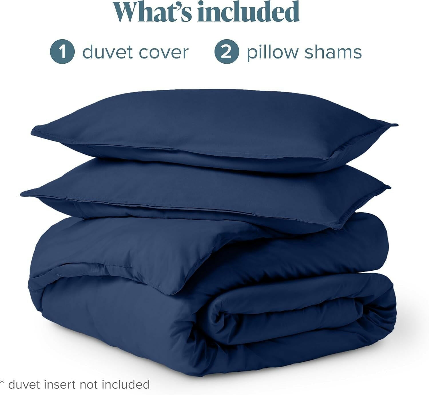 Bedding Duvet Cover Queen Size - Premium 1800 Super Soft Duvet Covers Collection - Lightweight, Cooling Duvet Cover - Soft Breathable Bedding (Queen, Dark Blue)
