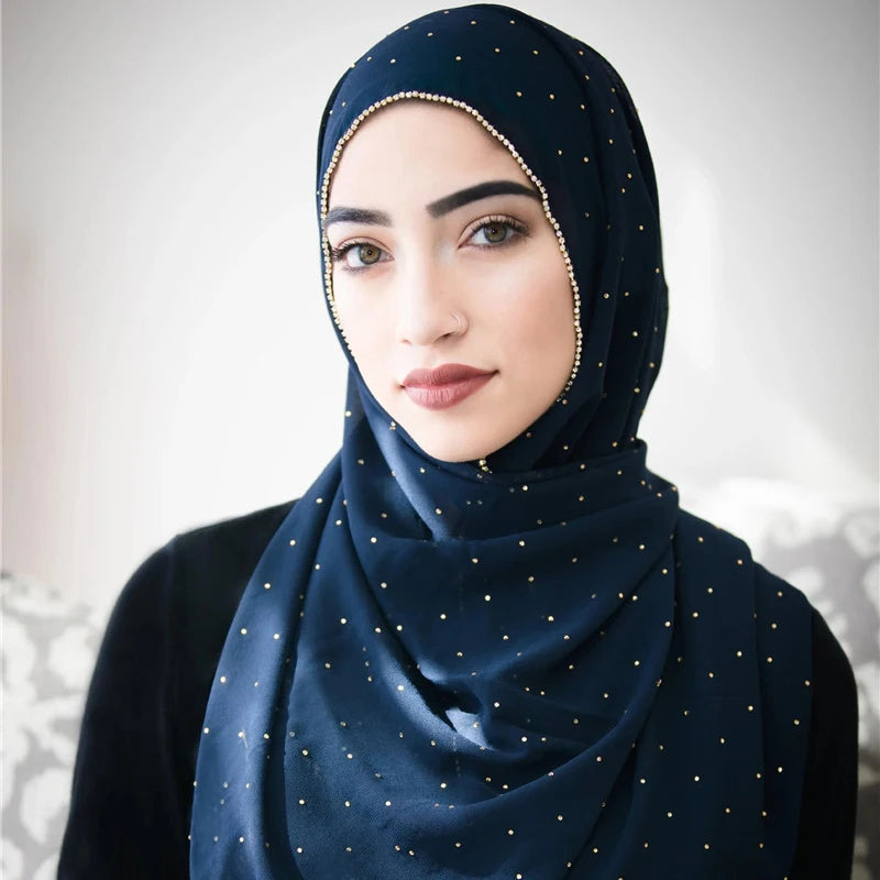 Elevate Your Fashion with Our Luxurious Gold Chiffon Head Scarf: Soft, Versatile, and Ideal for Every Occasion