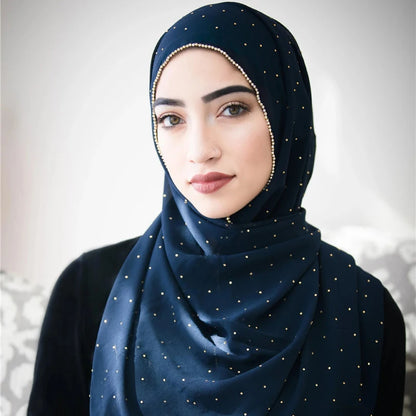 Elevate Your Fashion with Our Luxurious Gold Chiffon Head Scarf: Soft, Versatile, and Ideal for Every Occasion