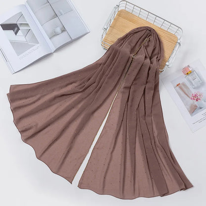 Elevate Your Fashion with Our Luxurious Gold Chiffon Head Scarf: Soft, Versatile, and Ideal for Every Occasion