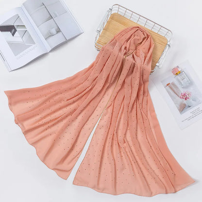 Elevate Your Fashion with Our Luxurious Gold Chiffon Head Scarf: Soft, Versatile, and Ideal for Every Occasion