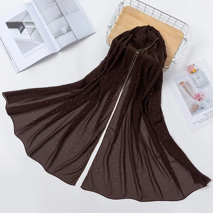 Elevate Your Fashion with Our Luxurious Gold Chiffon Head Scarf: Soft, Versatile, and Ideal for Every Occasion