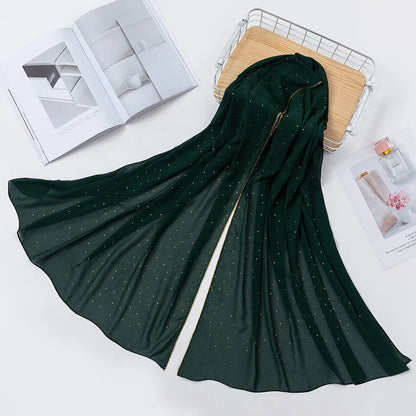 Elevate Your Fashion with Our Luxurious Gold Chiffon Head Scarf: Soft, Versatile, and Ideal for Every Occasion