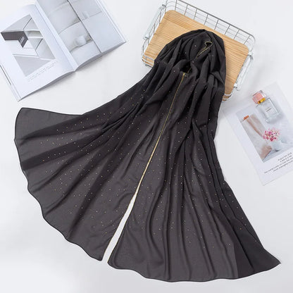 Elevate Your Fashion with Our Luxurious Gold Chiffon Head Scarf: Soft, Versatile, and Ideal for Every Occasion