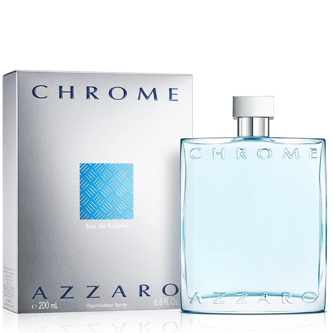Azzaro Chrome Eau De Toilette - Fresh Aquatic Mens Cologne - Citrus, Woody, Musky Fragrance -Fresh tes of Bergamot - Everyday Wear - Classic Summer Beach Scent - Luxury Perfumes for Men