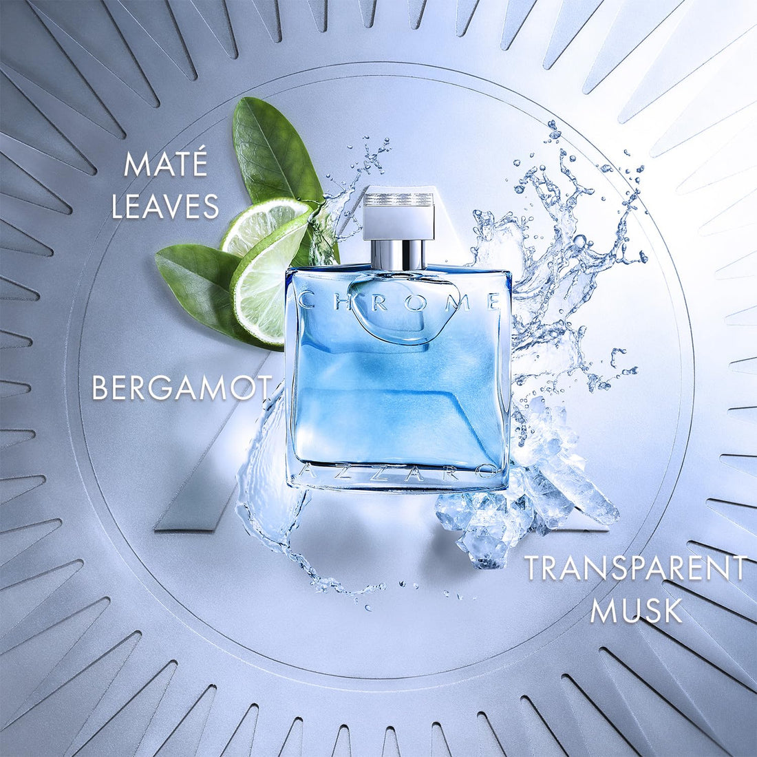 Azzaro Chrome Eau De Toilette - Fresh Aquatic Mens Cologne - Citrus, Woody, Musky Fragrance -Fresh tes of Bergamot - Everyday Wear - Classic Summer Beach Scent - Luxury Perfumes for Men