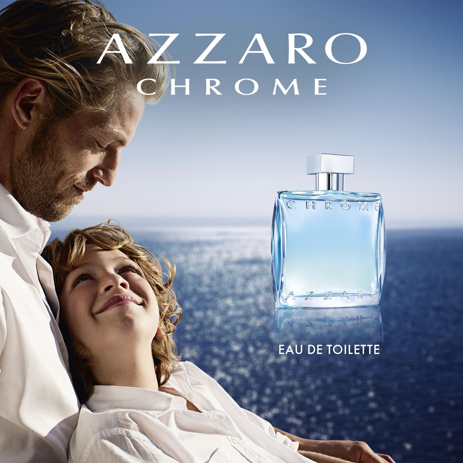 Azzaro Chrome Eau De Toilette - Fresh Aquatic Mens Cologne - Citrus, Woody, Musky Fragrance -Fresh tes of Bergamot - Everyday Wear - Classic Summer Beach Scent - Luxury Perfumes for Men