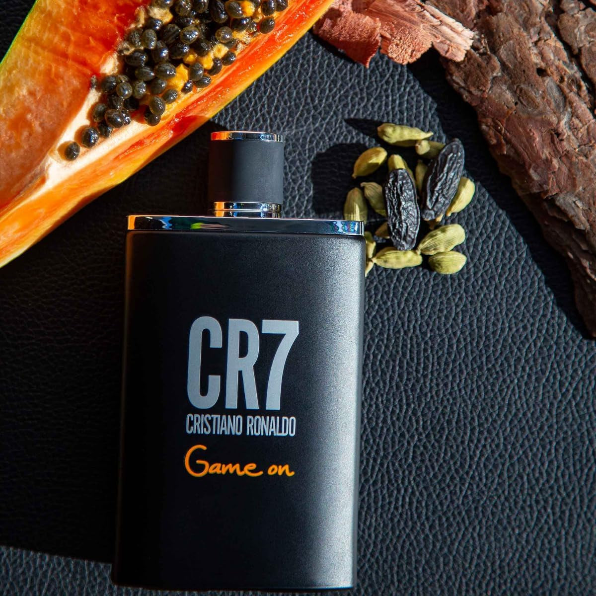CR7 Game on - Aromatic Fragrance for Men - Woody and Alluring Scent - Tropical and Dense Essence - a Dark and Sophisticated Aesthetic - Bold and Long Wearing - 50 Ml EDT Spray.