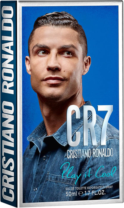 CR7 Play It Cool - Blends Bright Citruses and Aromatic Fougere Notes - Fresh, Invigorating and Sensual - Light Enough for Everyday Wear - Masculine Fragrance - 50 Ml Spray