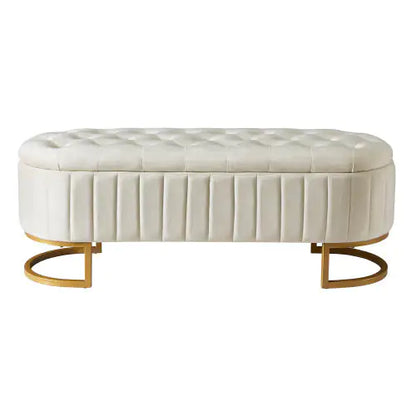 Chic Velvet Tufted Ottoman Bench - Mohammad collection