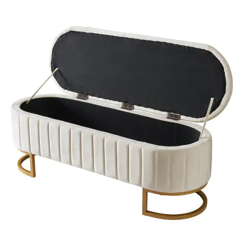 Chic Velvet Tufted Ottoman Bench - Mohammad collection