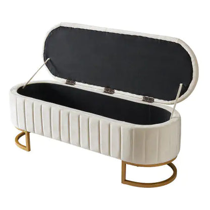 Chic Velvet Tufted Ottoman Bench - Mohammad collection