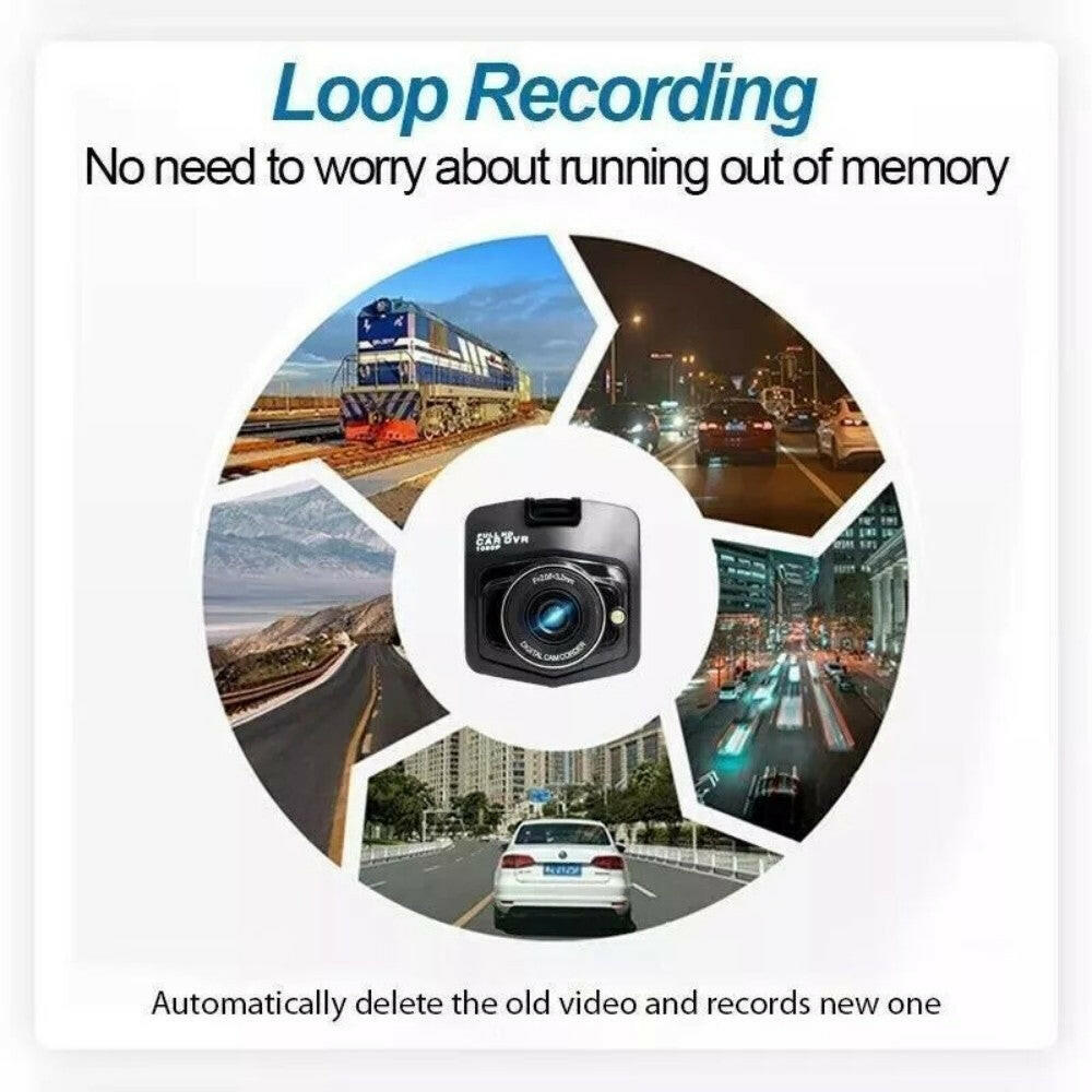2.4 Inch Full HD 1080P Dash Cam, Car DVR Front or Rear Camera Night Vision G Sensor