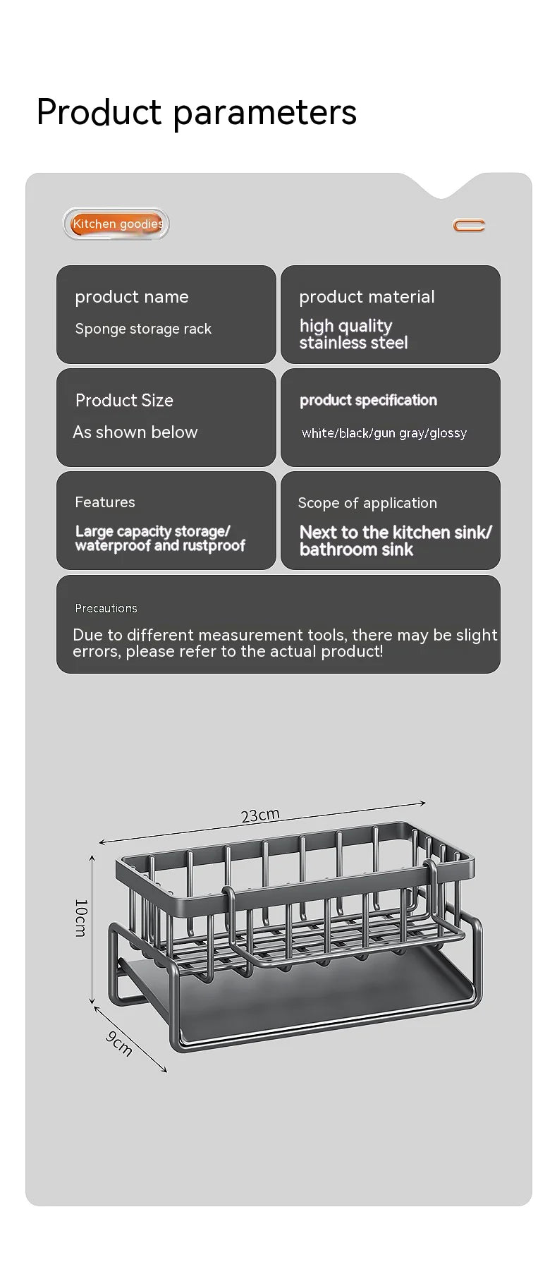 All-in-One Kitchen Sink Caddy &amp; Drainer - Mohammad collection