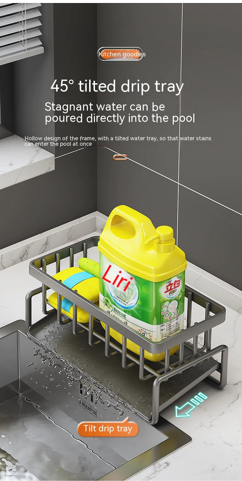 All-in-One Kitchen Sink Caddy &amp; Drainer - Mohammad collection