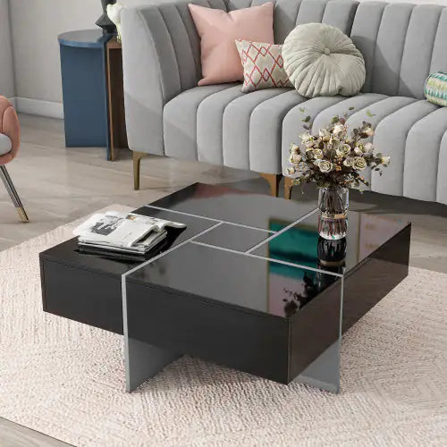 Sleek Square Coffee Table with Hidden Storage - Mohammad collection
