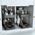 under Sink Organizer 2 Pack, Bathroom Organizers, 2 Tier Sliding Cabinet Basket Organizer Drawer, Multi-Purpose Bath Collection Baskets for Bathroom (Black)