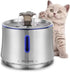 Cat Water Fountain 84Oz/2.5L Stainless Steel, Automatic Dog Water Dispenser, Ultra-Quiet Pump, Water Level Window, Bpa-Free, Advanced Filtration with 2 Filters for Cats, Dogs & Multiple Pets.
