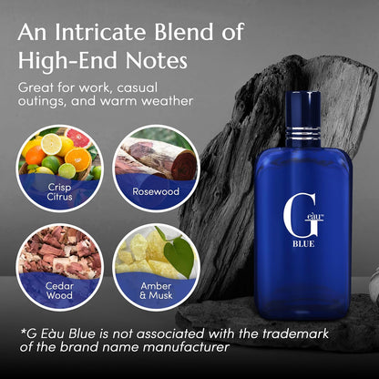 G Eàu Blue Eau De Toilette Spray, Our Version of a Designer EDT, 100Ml.