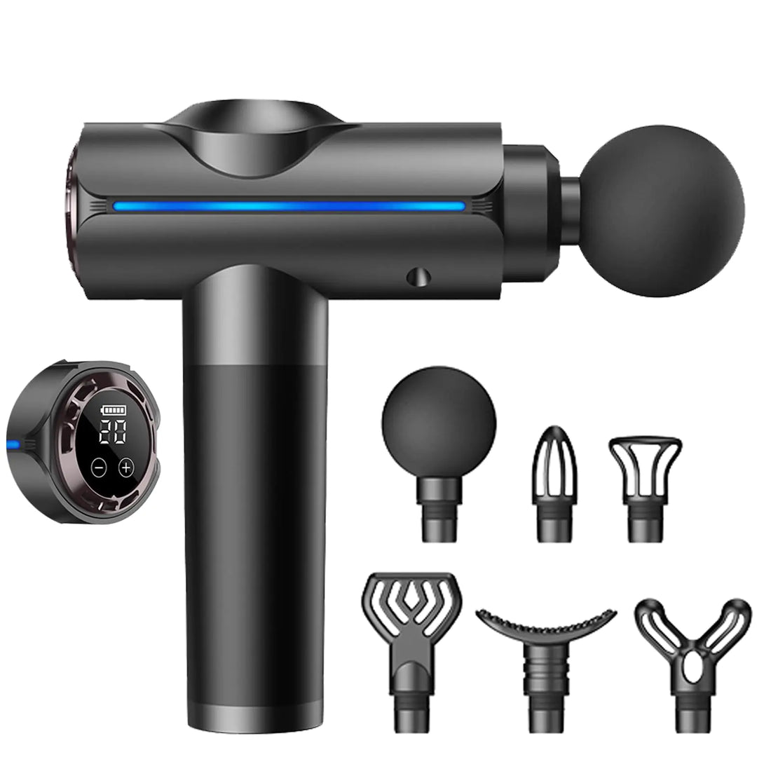 FlexiPulse Mini Massage Gun with 6 Heads - Mohammad collection
