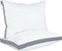 Bed Pillows for Sleeping Queen Size (Grey), Set of 2, Cooling Hotel Quality, Gusseted Pillow for Back, Stomach or Side Sleepers