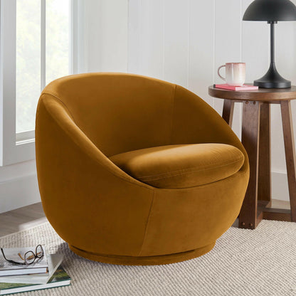 Mira Swivel Accent Chair, Cream