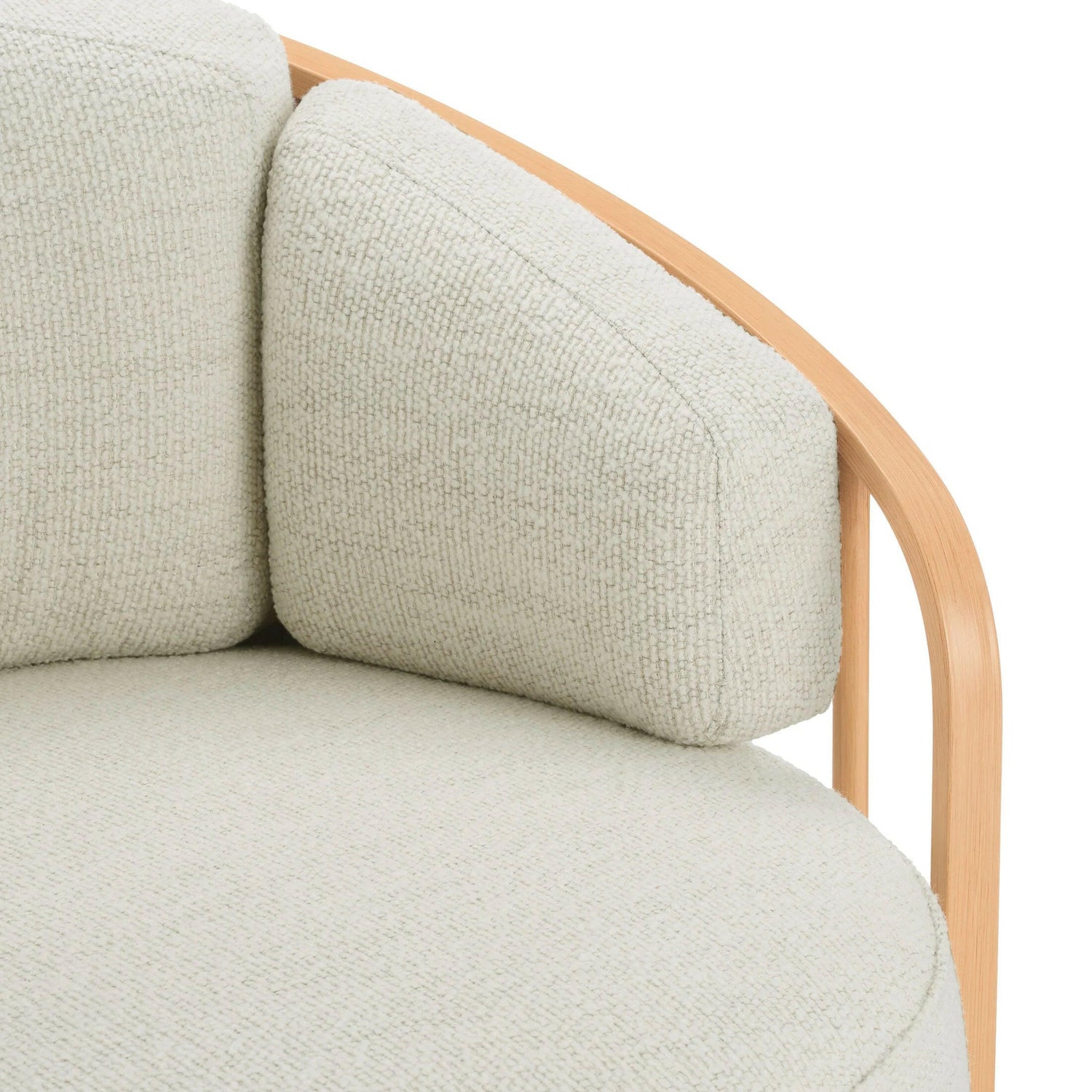Lillian Swivel Birdcage Accent Chair, Cream Boucle