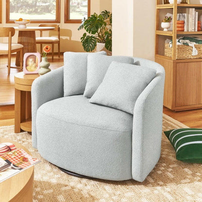 Drew Accent Chair by Drew Barrymore, Cream Boucle
