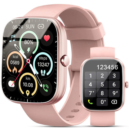 Smart Watch 1.96&quot; Smartwatch for Women Men (Answer/Make Call) Fitness Tracker with 100+ Sport Modes IP68 Waterproof Heart Rate/Sleep Monitor Spo2 Pedometer Activity Tracker for Android iOS - Mohammad collection