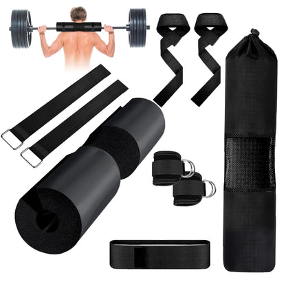 FitPro 9Pc Barbell Cushion Set with Gym Accessories - Mohammad collection