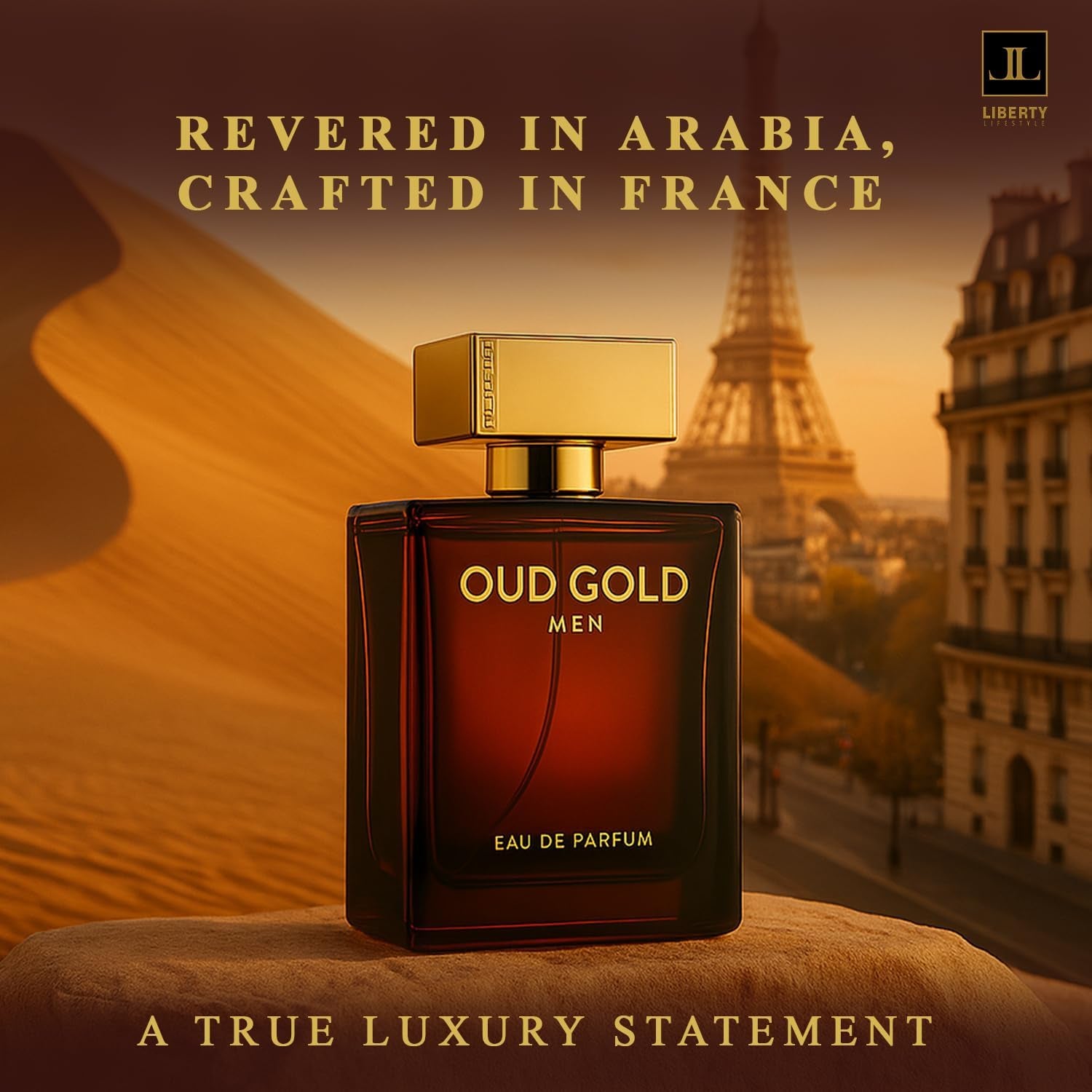 Oud Perfume for Men, 1.7 Oz Oud Gold Perfumes Long-Lasting Eau De Parfum, Luxury Woody Fragrance for Men, Perfume Spray