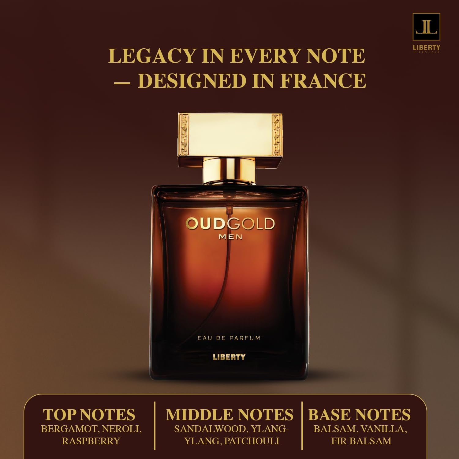 Oud Perfume for Men, 1.7 Oz Oud Gold Perfumes Long-Lasting Eau De Parfum, Luxury Woody Fragrance for Men, Perfume Spray