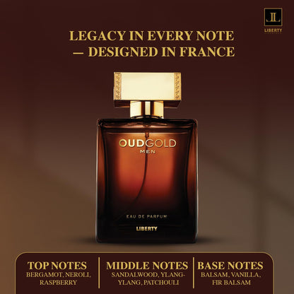 Oud Perfume for Men, 1.7 Oz Oud Gold Perfumes Long-Lasting Eau De Parfum, Luxury Woody Fragrance for Men, Perfume Spray