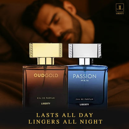 Luxury Perfume for Men Gift Set - Eau De Parfum (EDP) Spray Fragrances, Oudgold and Passion Scent (50Ml/1.7Oz Each), Designed in France, Long Lasting Smell