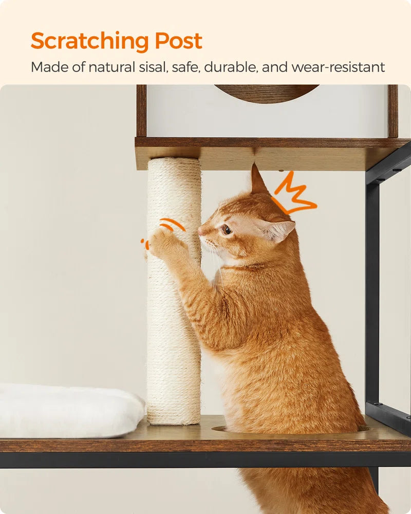 Kimmel 58&quot; Cat Condo with Litter Box Enclosure and Elevated Bowls