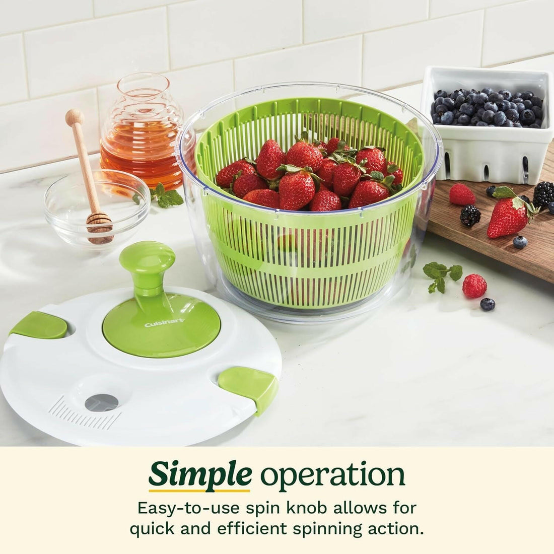 Salad Spinner with Easy-To-Spin Knob (CTG-00-SASC)