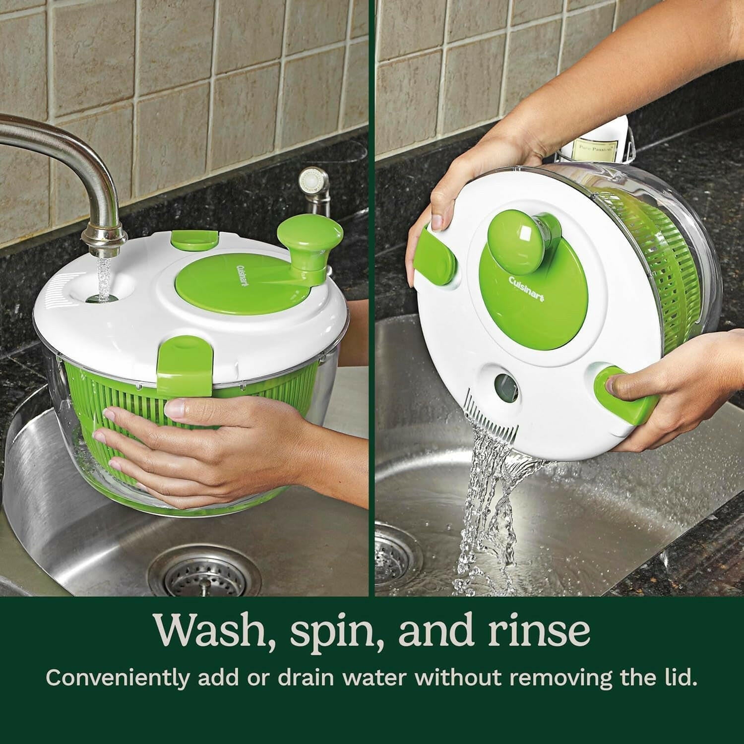 Salad Spinner with Easy-To-Spin Knob (CTG-00-SASC)