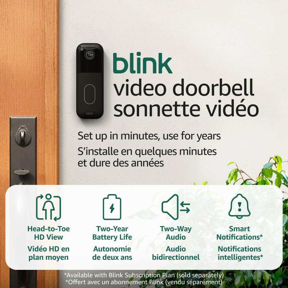 All-New  Video Doorbell – Head-To-Toe HD View, Two-Year Battery, Simple Setup. Sync Module Core Included – System (Black)