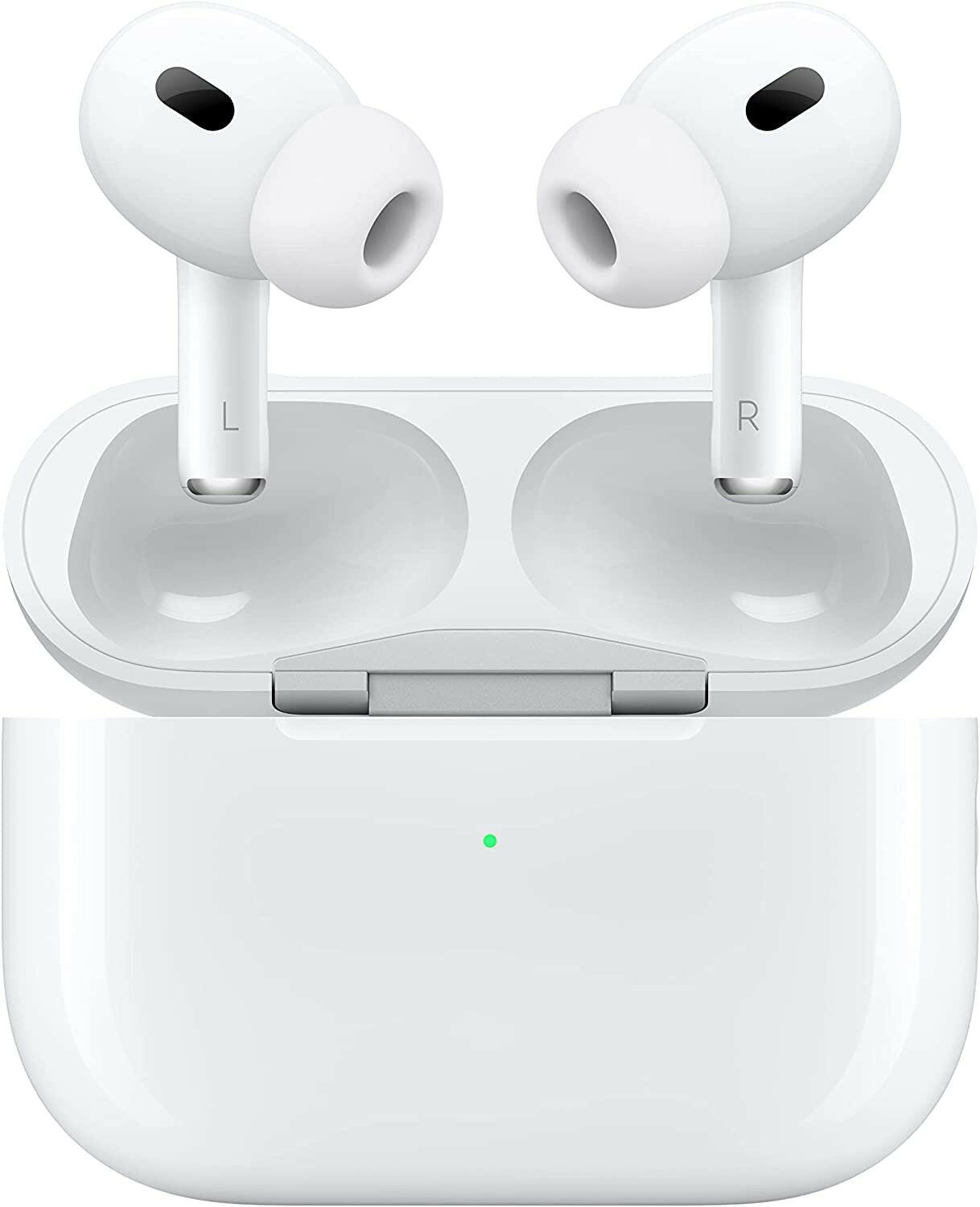 Airpods Pro 2 Wireless Earbuds, Bluetooth Headphones, Active Noise Cancellation, Transparency, Personalized Spatial Audio, High-Fidelity Sound, H2 Chip, USB-C Charging