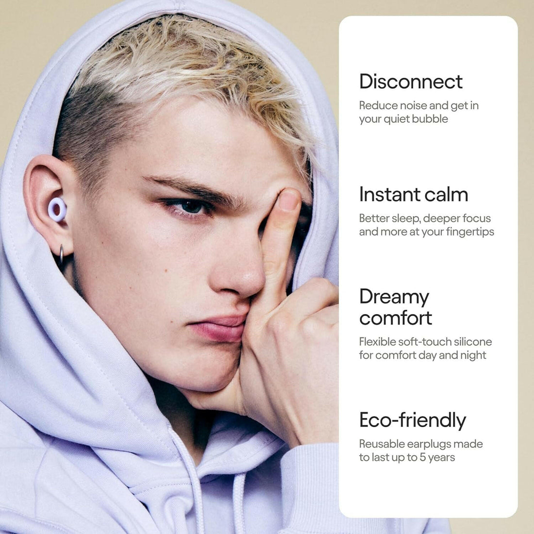 Quiet 2 Ear Plugs – Ultra-Comfy Reusable Noise-Reducing Earplugs for Sleep, Deep Focus, Travel, Noise Sensitivity | Flexible Hearing Protection | Customizable Fit | 24Db (SNR) Noise Reduction