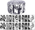 40Pcs Block & Paisley Print Cotton Precut Fabrics for Quilting Craft Strips 2.5 Inches Jelly Roll - White & Black