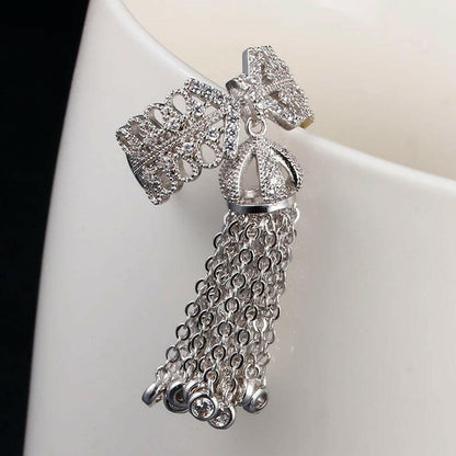 Famous Brand Royal Tassel Rings for Women Inlay Cubic Zirconia Adjustable Crown Ring Bague Femme AR015