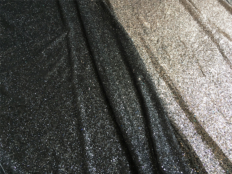 Bright And Full Version Of Black Gold Black Silver Hot Sequined Fabric