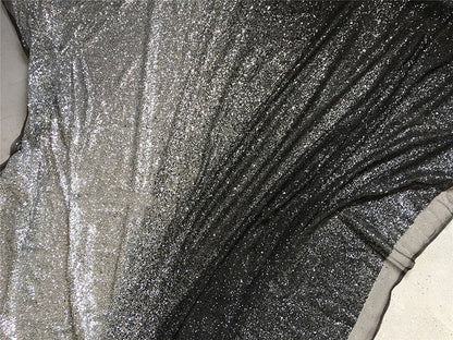 Bright And Full Version Of Black Gold Black Silver Hot Sequined Fabric