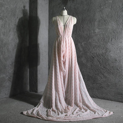 Hanfu Embroidery Flower High-end Chiffon Fabric Dress Clothing